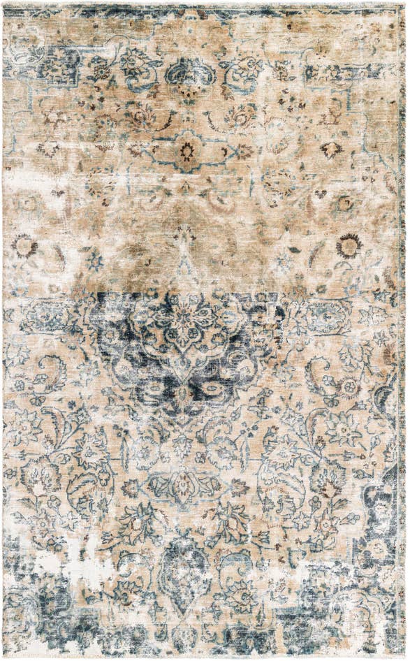 Detail image of 5' 4 x 8' 6 Hand Knotted Ultra Vintage Persian Wool Rug