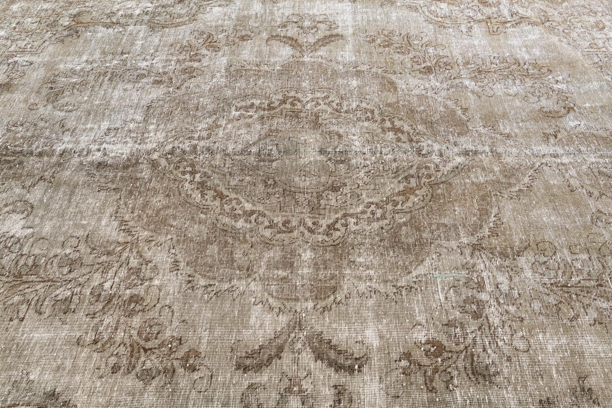 10' x 12' 4 Hand Knotted Ultra Vintage Persian Wool Rug