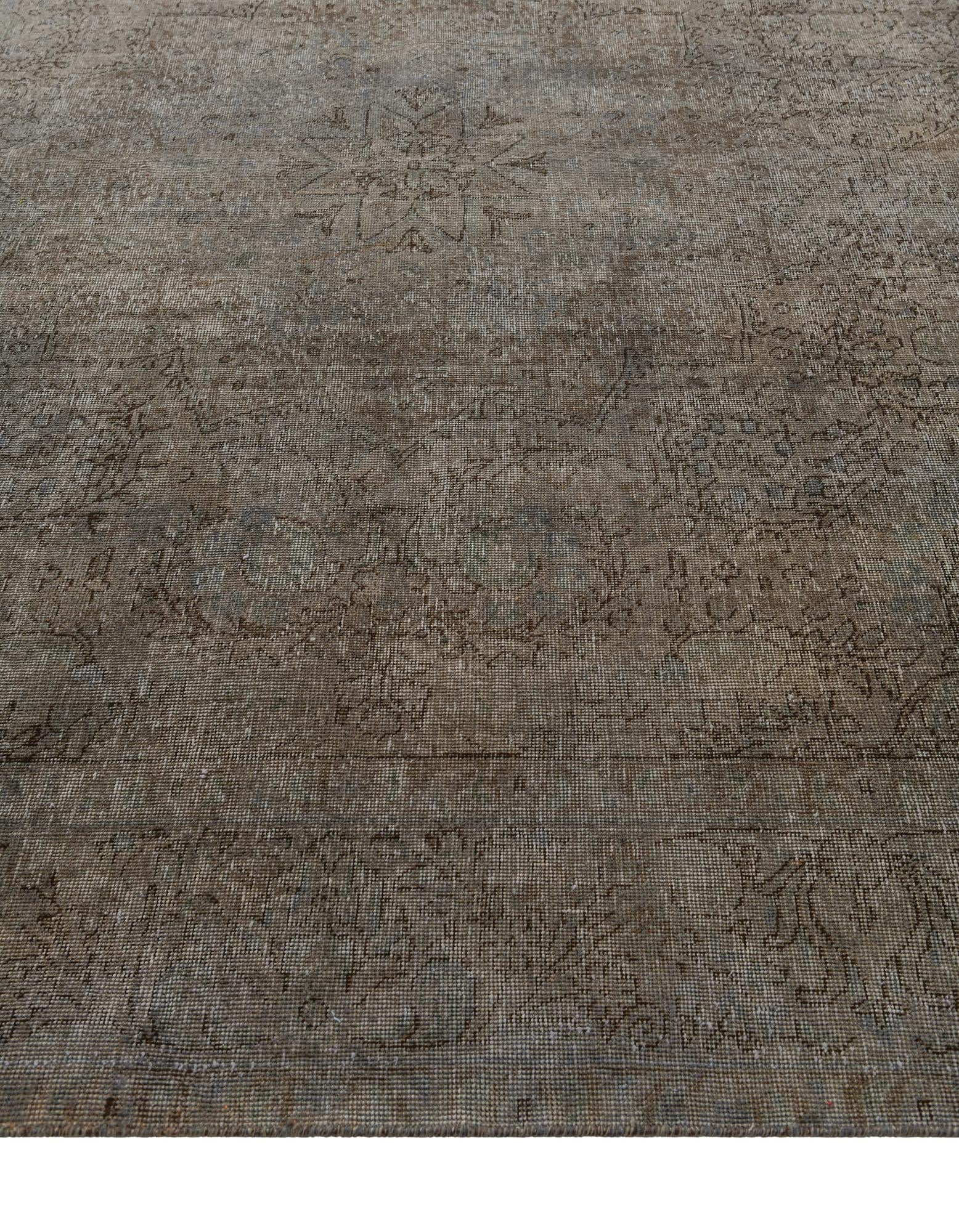 9' 9 x 12' 9 Hand Knotted Ultra Vintage Persian Wool Rug