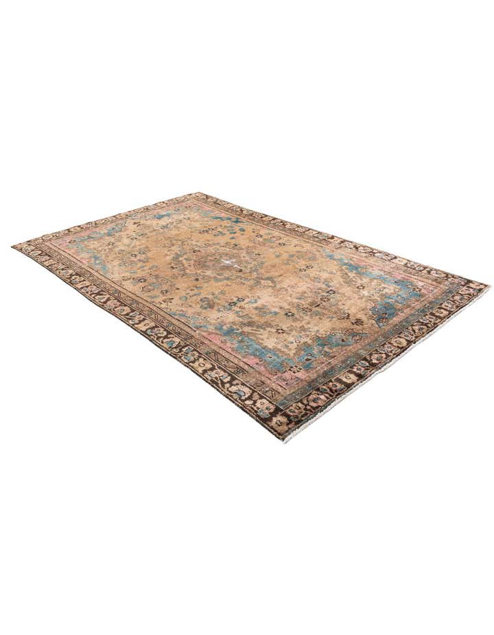 5' 10 x 9' 7 Hand Knotted Ultra Vintage Persian Wool Rug