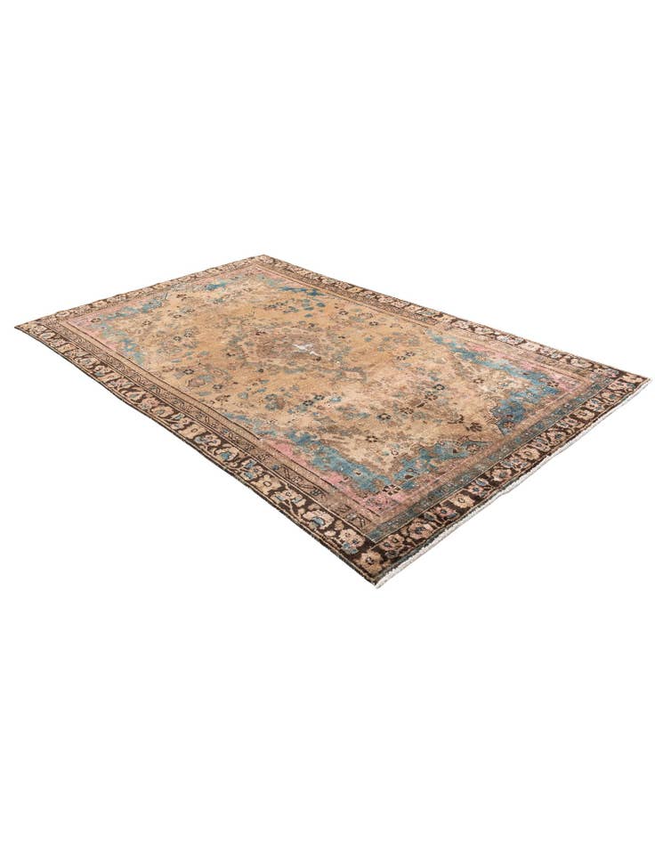 Detail image of 5' 10 x 9' 7 Hand Knotted Ultra Vintage Persian Wool Rug