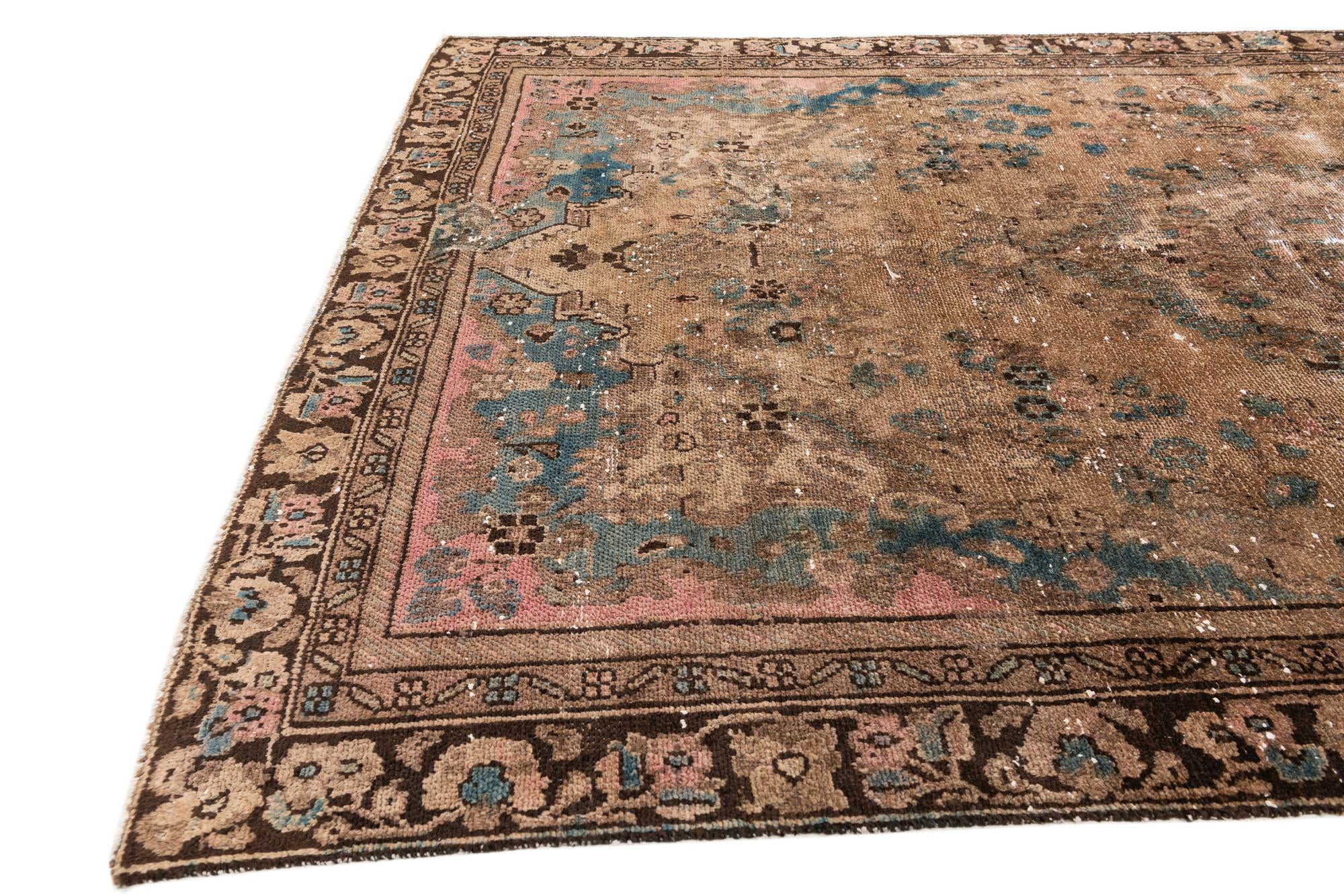 5' 10 x 9' 7 Hand Knotted Ultra Vintage Persian Wool Rug