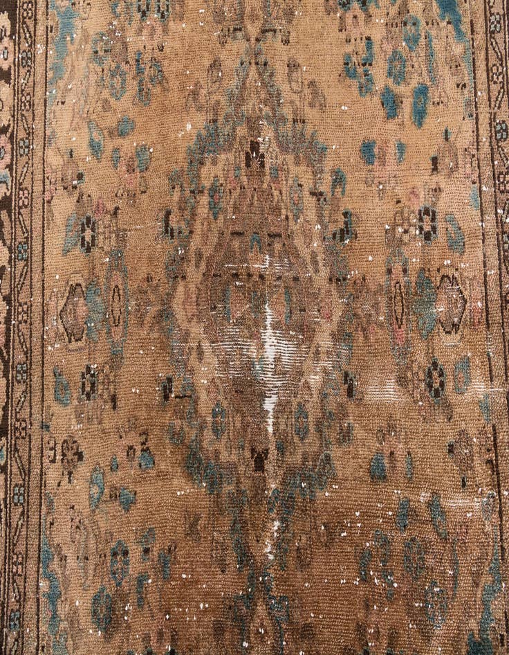 Detail image of 5' 10 x 9' 7  Hand Knotted Ultra Vintage Persian Wool Rug