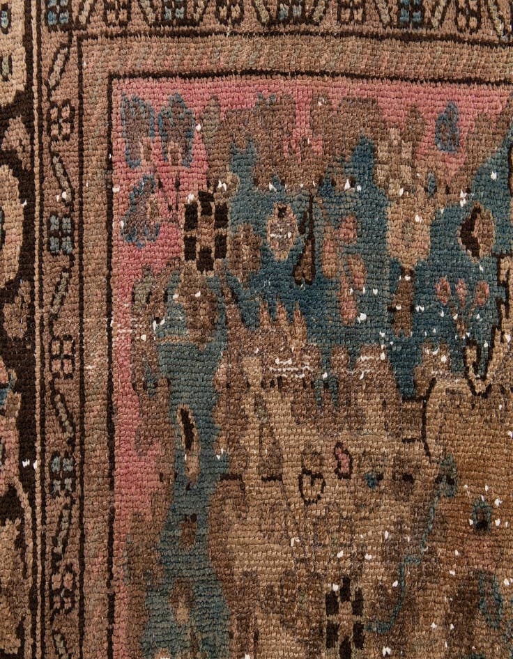 Detail image of 5' 10 x 9' 7  Hand Knotted Ultra Vintage Persian Wool Rug