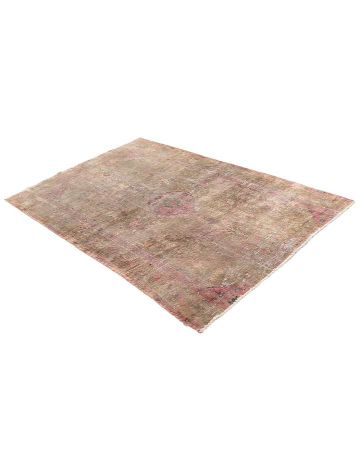 4' 4 x 6' 8 Hand Knotted Ultra Vintage Persian Wool Rug
