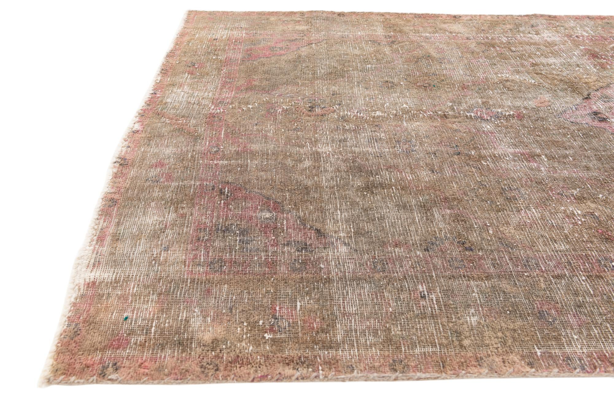 4' 4 x 6' 8 Hand Knotted Ultra Vintage Persian Wool Rug