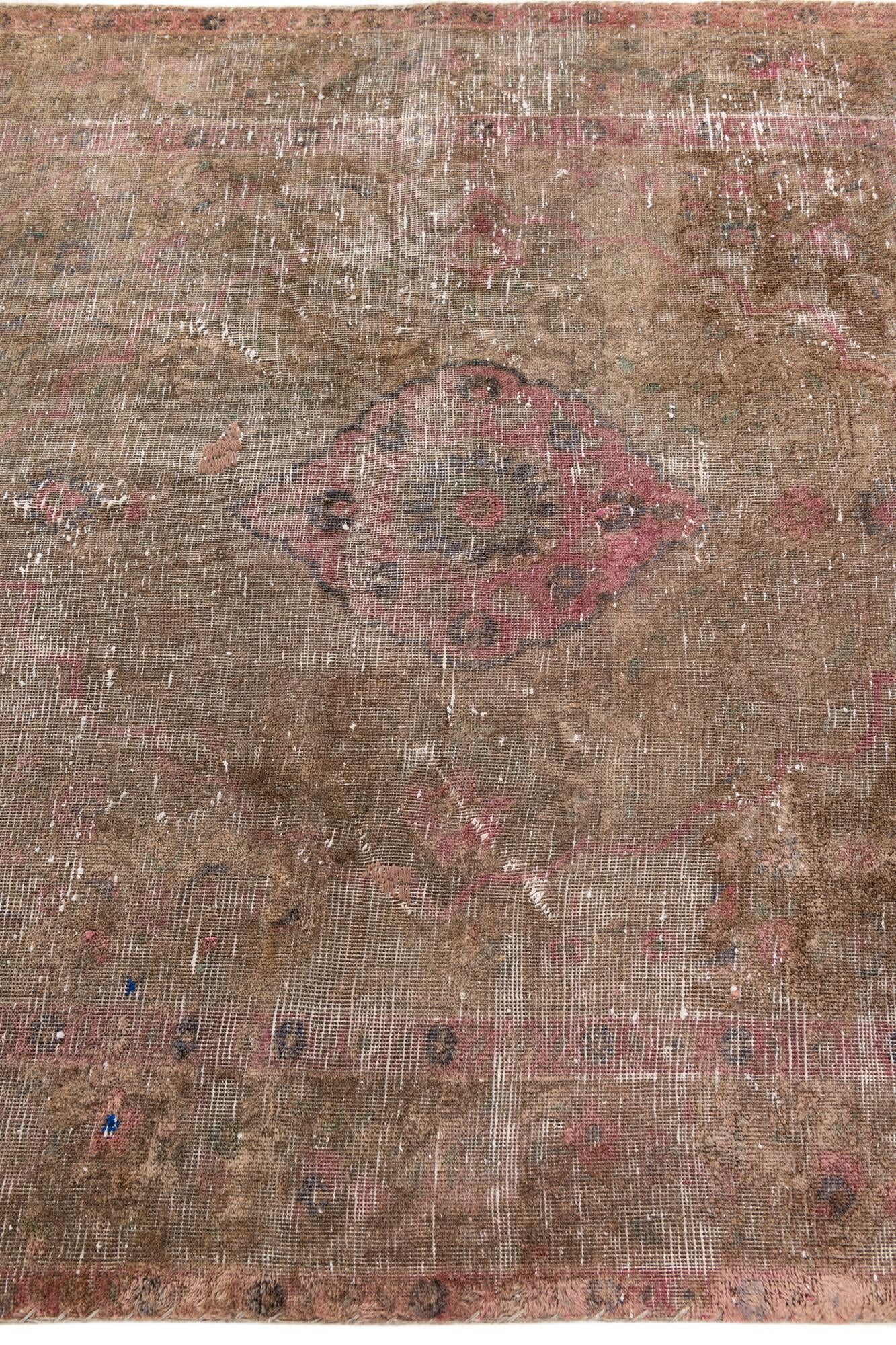 4' 4 x 6' 8 Hand Knotted Ultra Vintage Persian Wool Rug