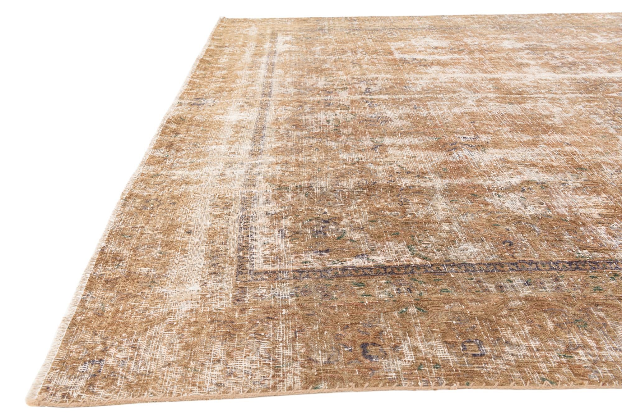 8' 6 x 11' 8 Hand Knotted Ultra Vintage Persian Wool Rug