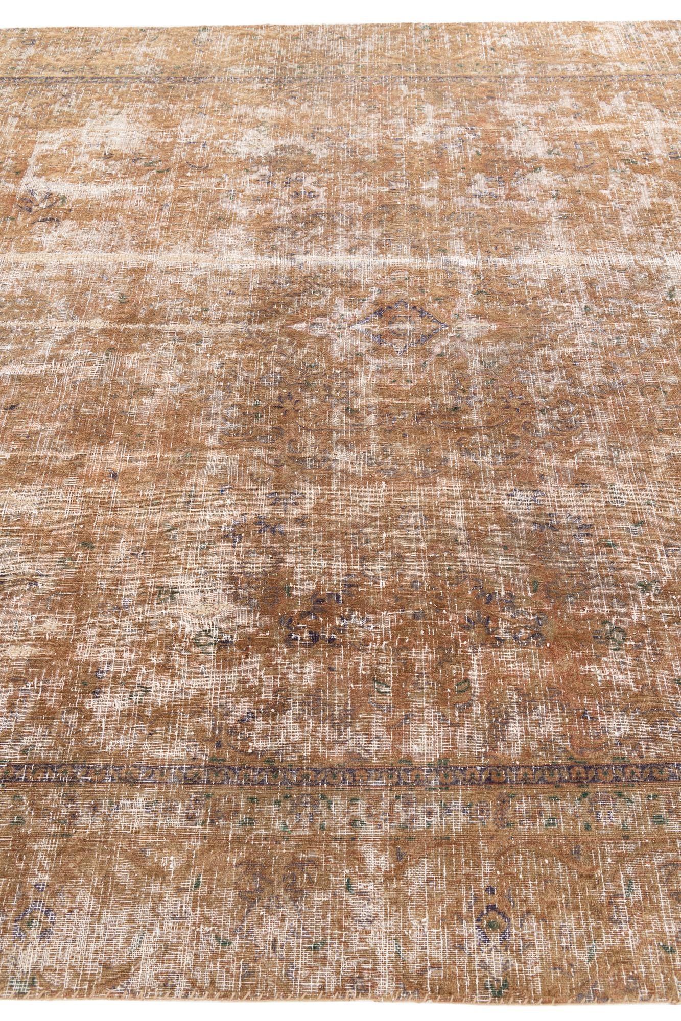8' 6 x 11' 8 Hand Knotted Ultra Vintage Persian Wool Rug