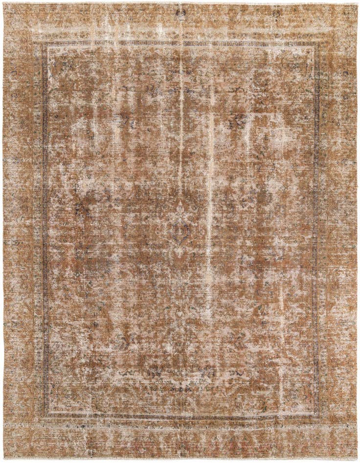 Detail image of 8' 6 x 11' 8 Hand Knotted Ultra Vintage Persian Wool Rug