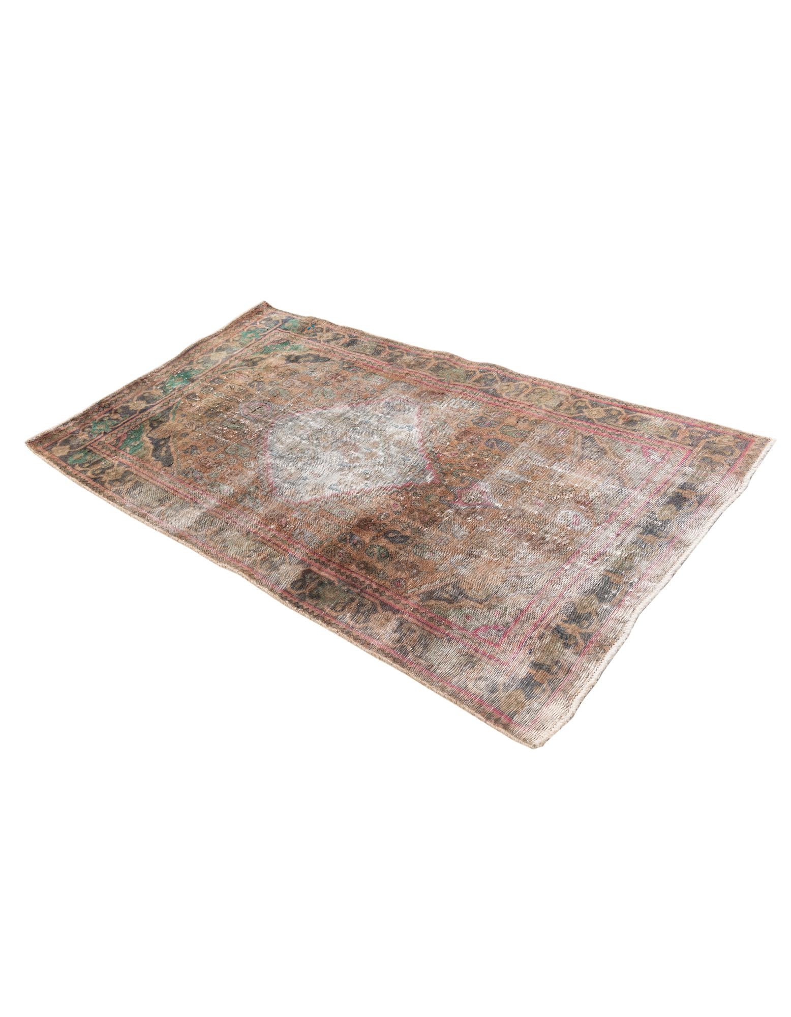 3' 9 x 6' 7 Hand Knotted Ultra Vintage Persian Wool Rug