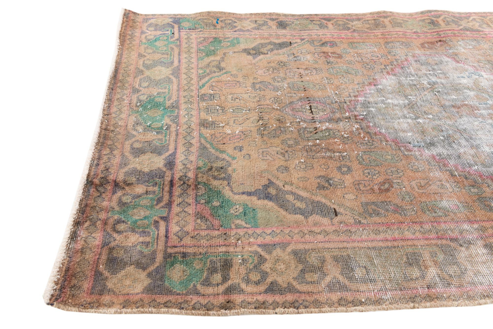 3' 9 x 6' 7 Hand Knotted Ultra Vintage Persian Wool Rug