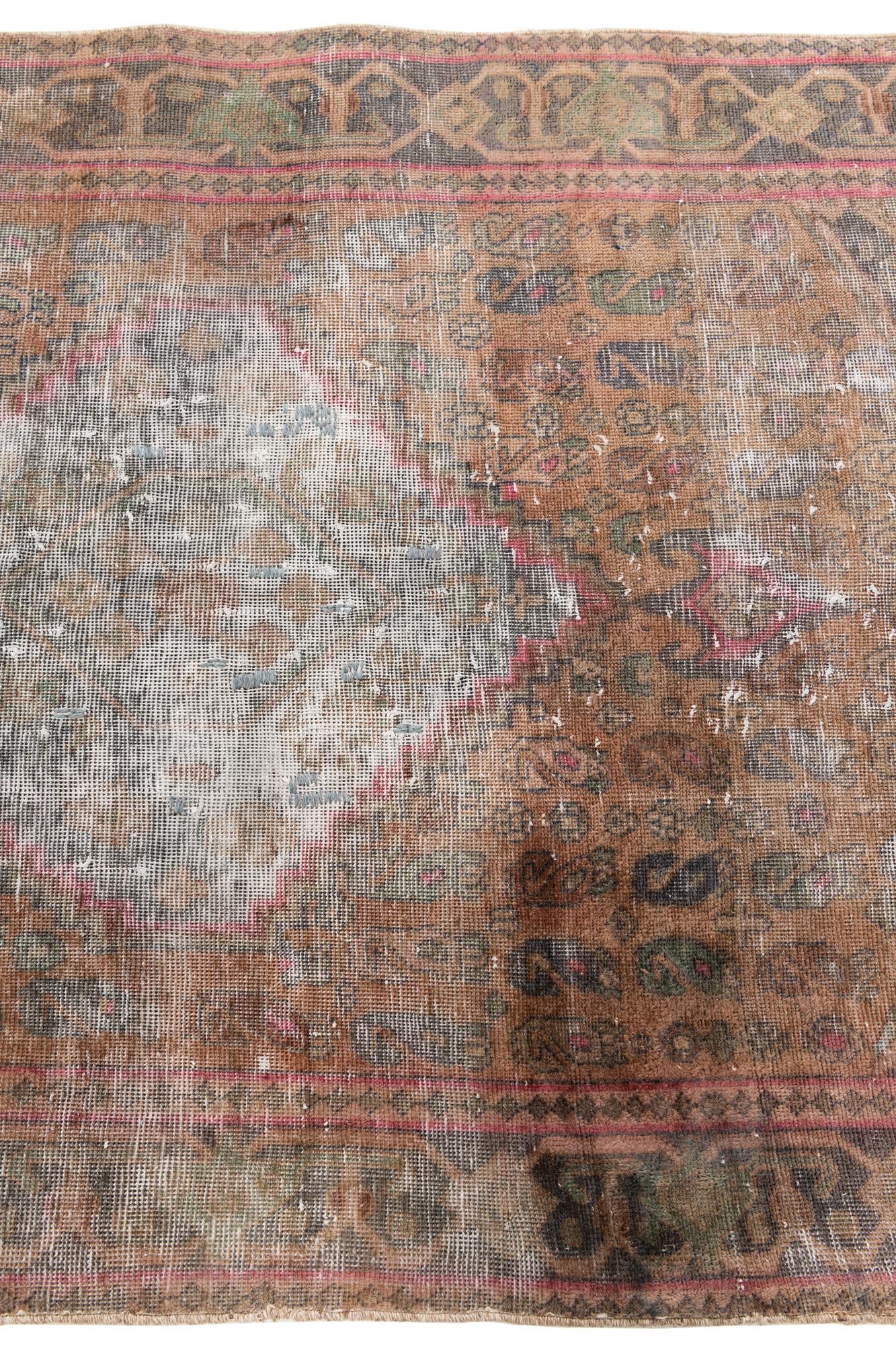3' 9 x 6' 7 Hand Knotted Ultra Vintage Persian Wool Rug