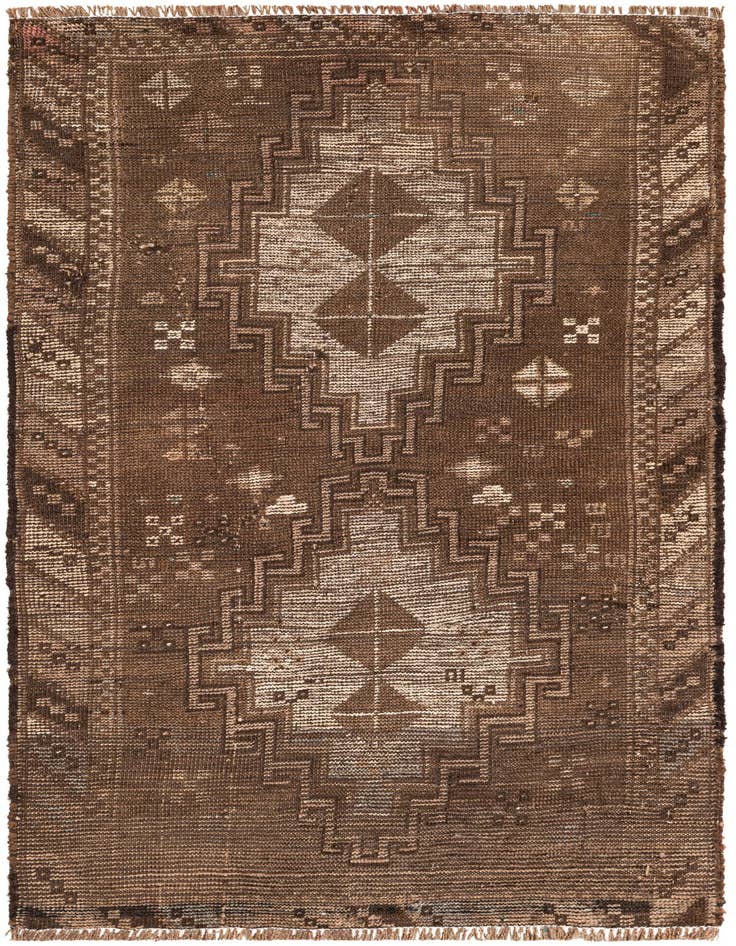 Detail image of 2' 8 x 4' 8 Hand Knotted Ultra Vintage Wool Rug
