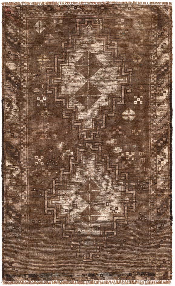 Detail image of 2' 8 x 4' 8 Hand Knotted Ultra Vintage Wool Rug