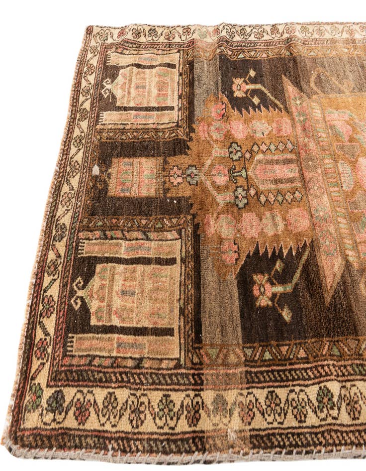 Detail image of 2' 9 x 4' 2  Hand Knotted Ultra Vintage Persian Wool Rug