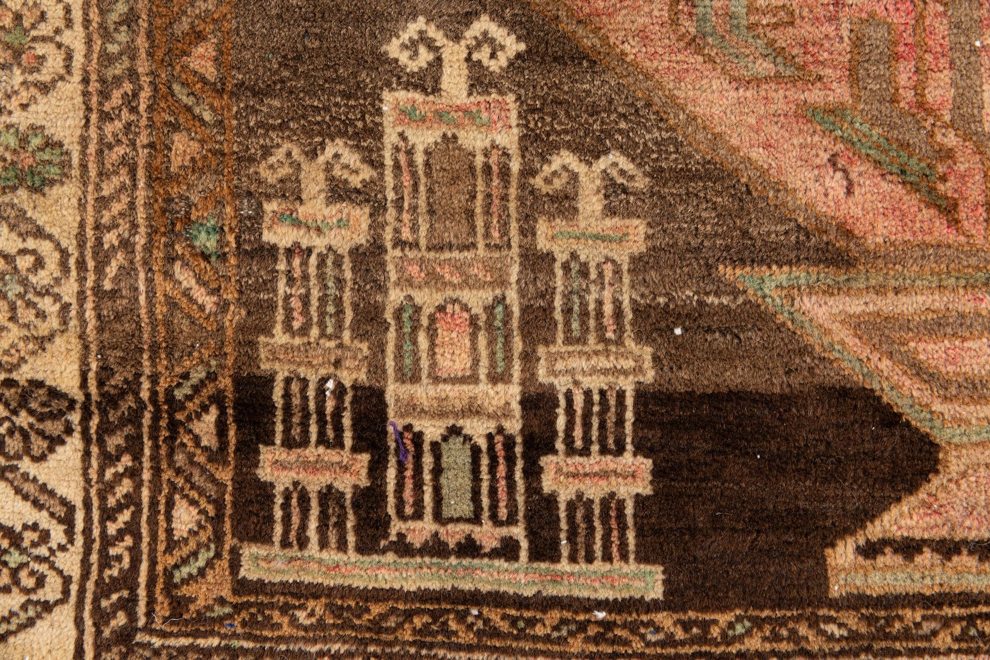 85cm x 125cm anudado a mano Ultra Vintage Alfombra Persa Lana