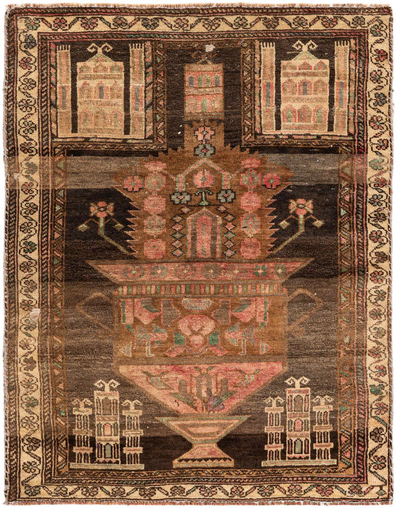 Primary image 2' 9 x 4' 2  Hand Knotted Ultra Vintage Persian Wool Rug