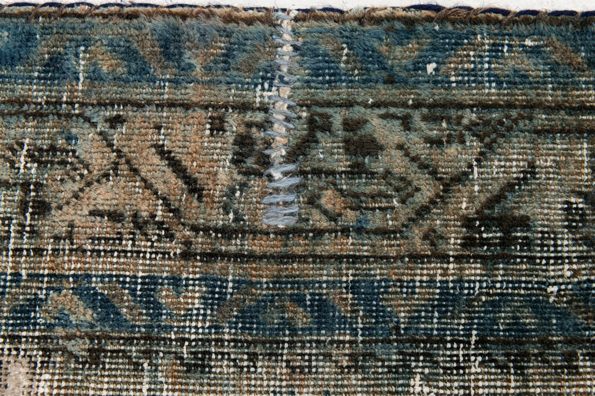 4' 1 x 6' 9 Hand Knotted Ultra Vintage Persian Wool Rug