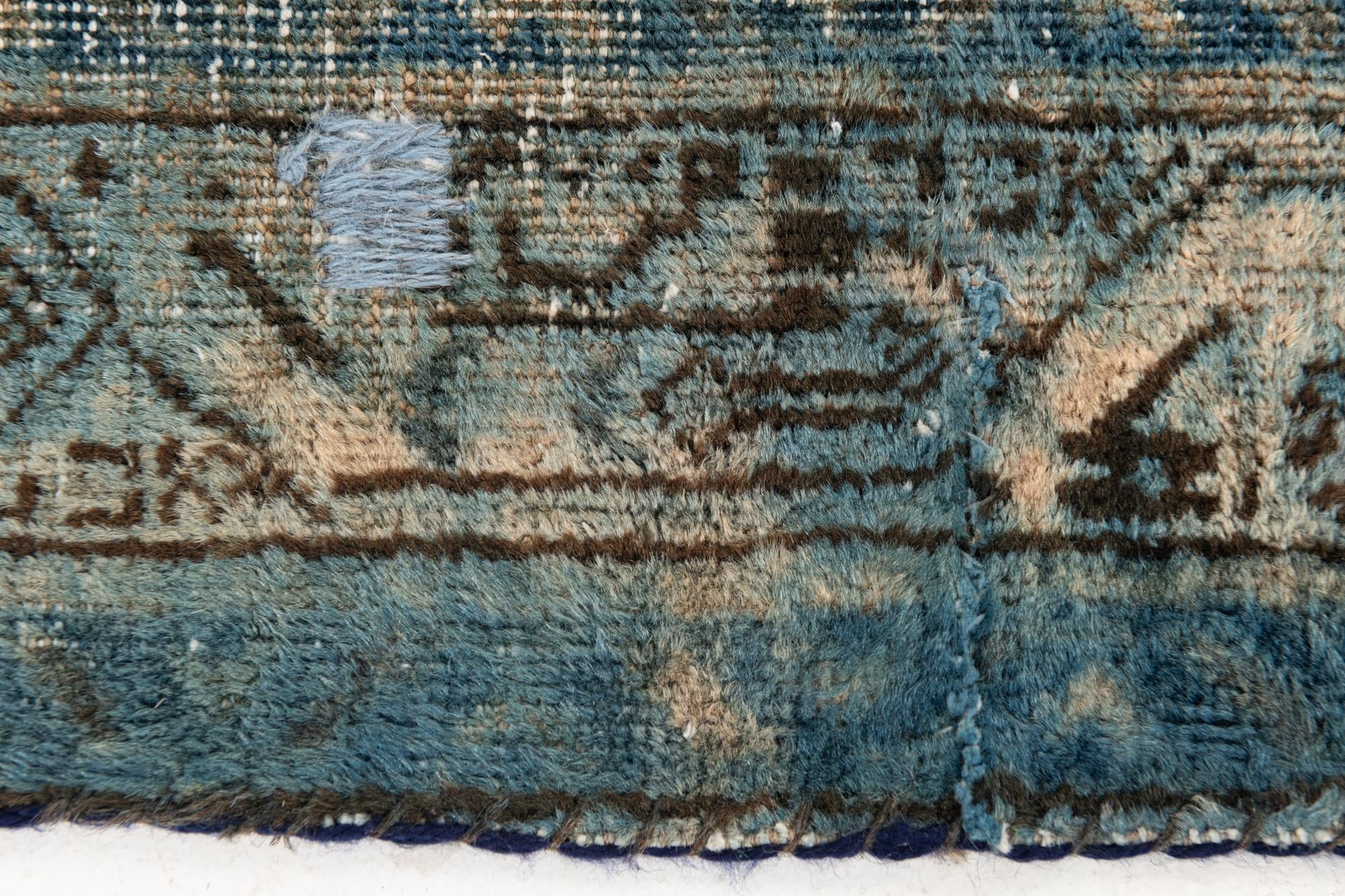 4' 1 x 6' 9 Hand Knotted Ultra Vintage Persian Wool Rug