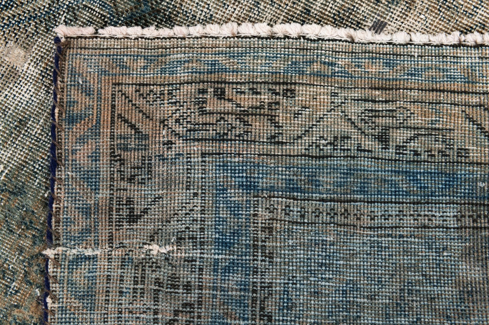 4' 1 x 6' 9 Hand Knotted Ultra Vintage Persian Wool Rug