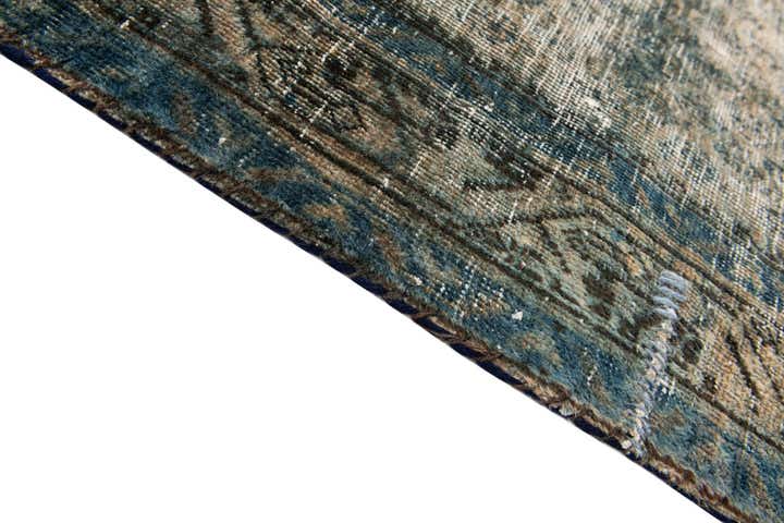 4' 1 x 6' 9 Hand Knotted Ultra Vintage Persian Wool Rug