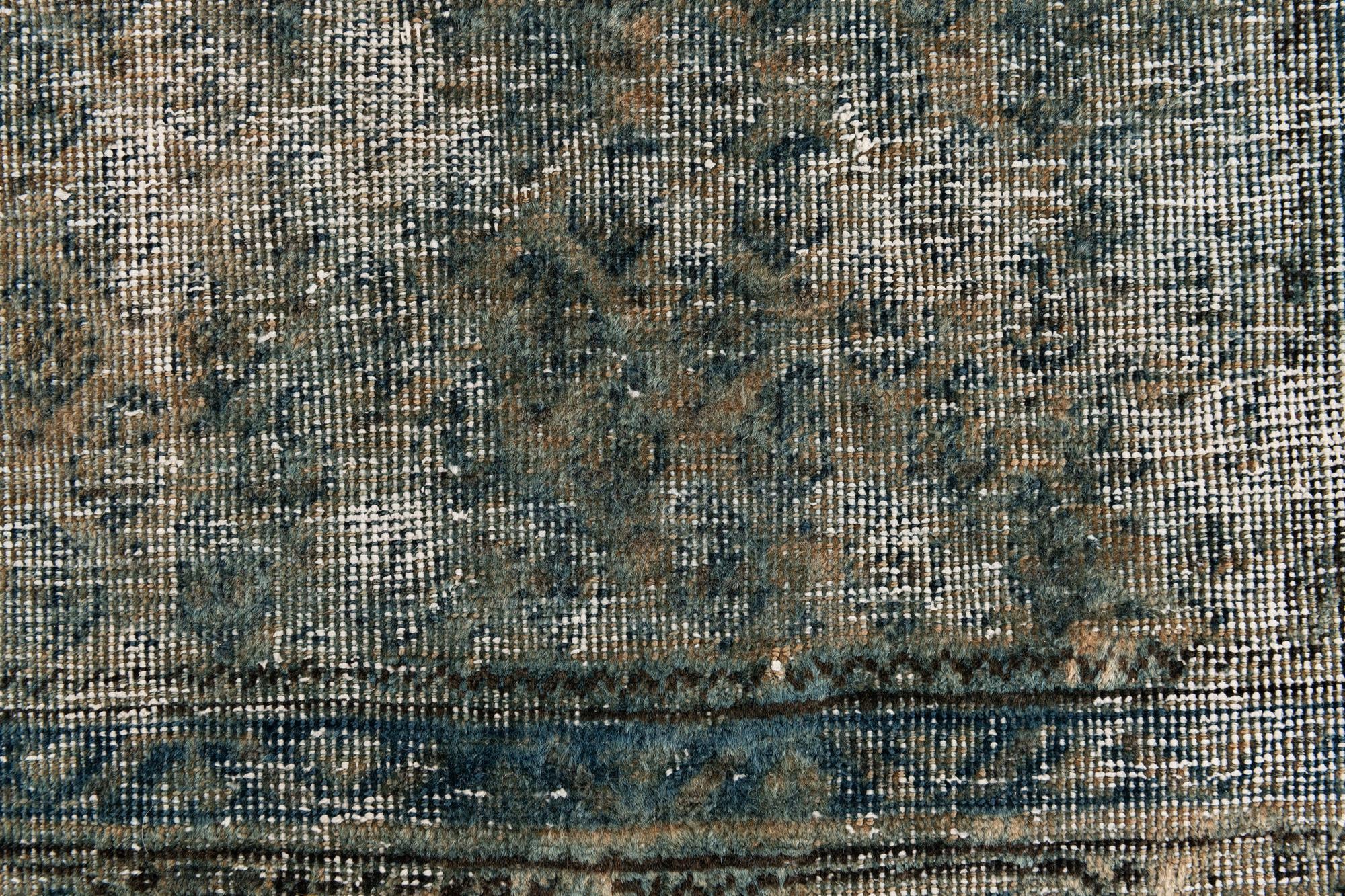 4' 1 x 6' 9 Hand Knotted Ultra Vintage Persian Wool Rug