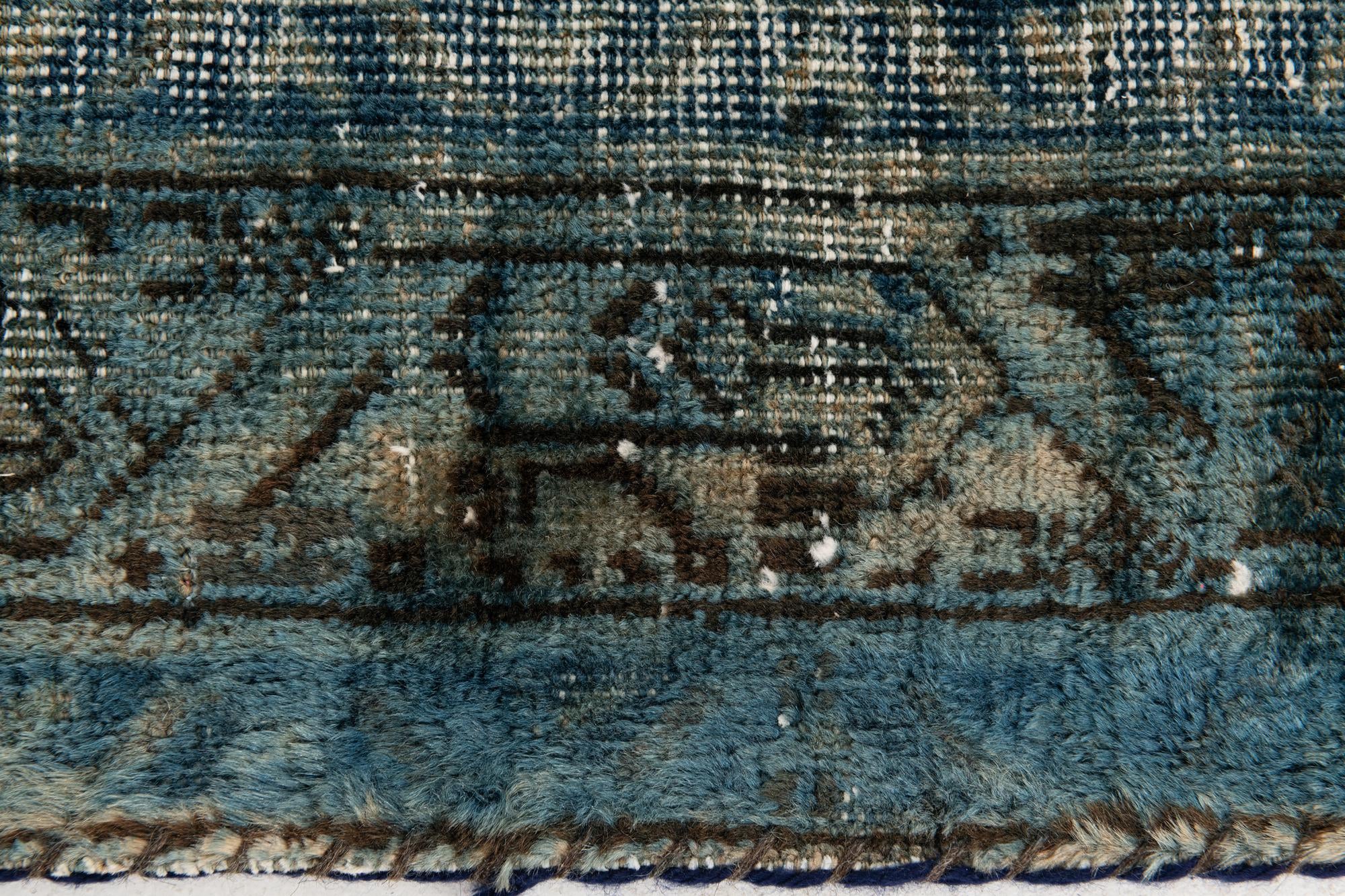 4' 1 x 6' 9 Hand Knotted Ultra Vintage Persian Wool Rug
