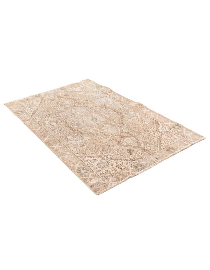 Detail image of 3' 4 x 5'  Hand Knotted Ultra Vintage Persian Wool Rug