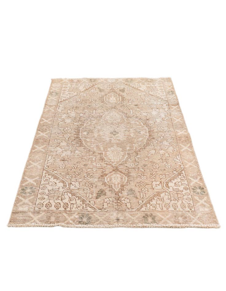 Detail image of 3' 4 x 5' Hand Knotted Ultra Vintage Persian Wool Rug