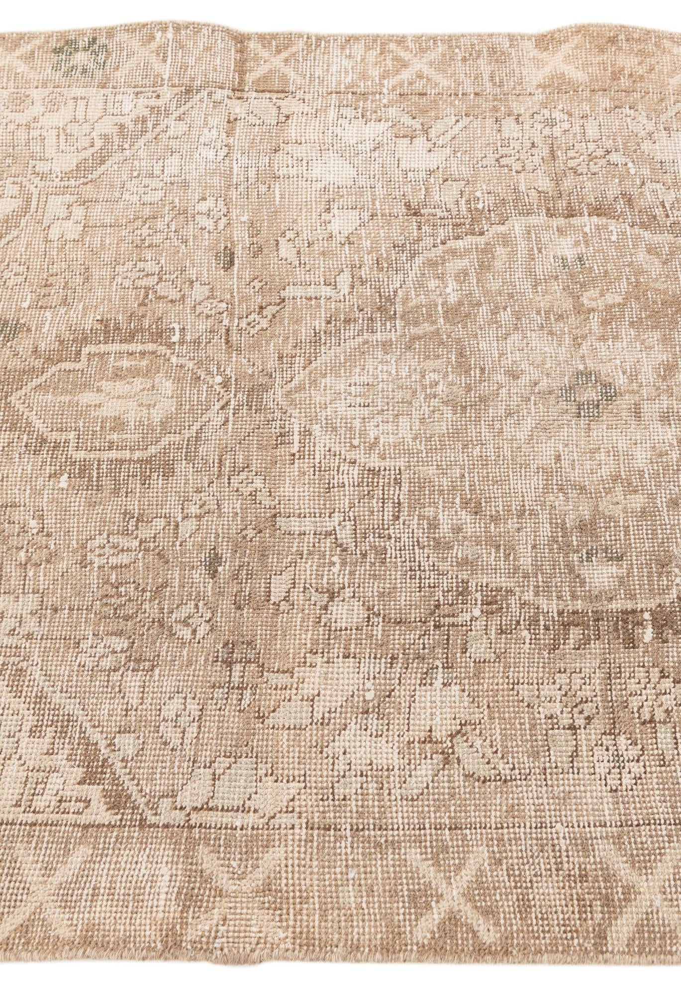 3' 4 x 5' Hand Knotted Ultra Vintage Persian Wool Rug