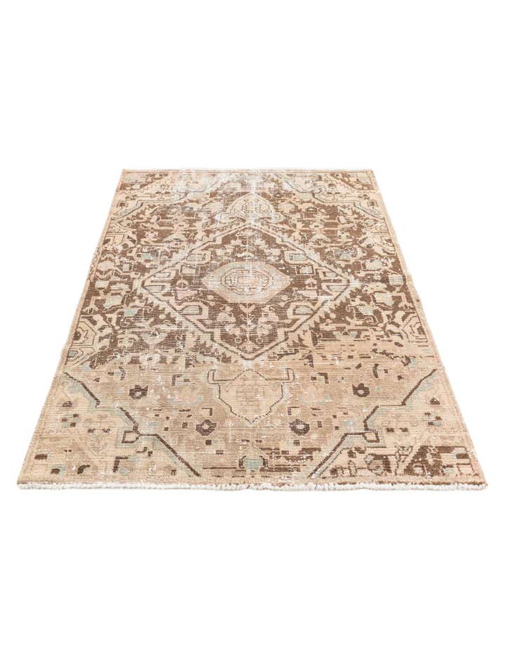 3' 10 x 6' Hand Knotted Ultra Vintage Persian Wool Rug