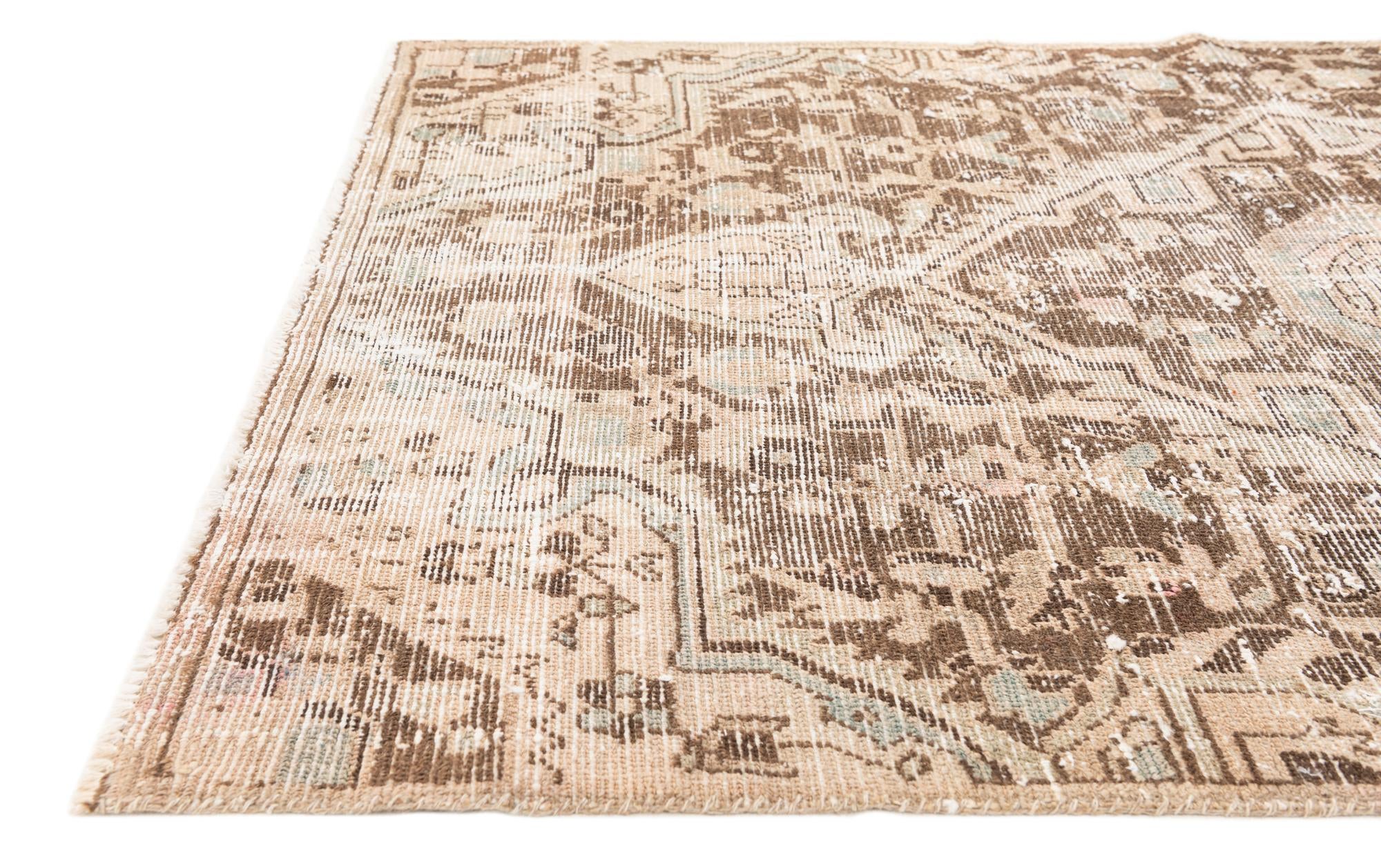 3' 10 x 6' Hand Knotted Ultra Vintage Persian Wool Rug