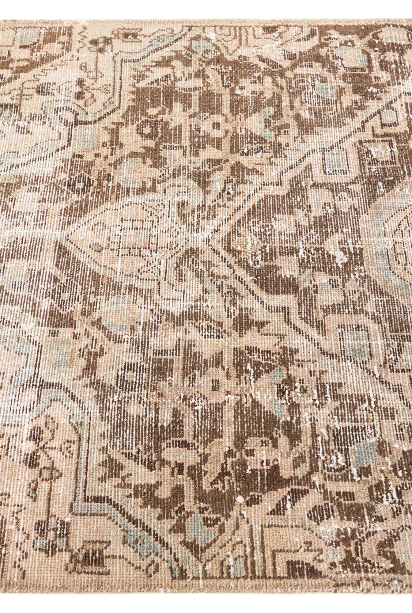 3' 10 x 6' Hand Knotted Ultra Vintage Persian Wool Rug