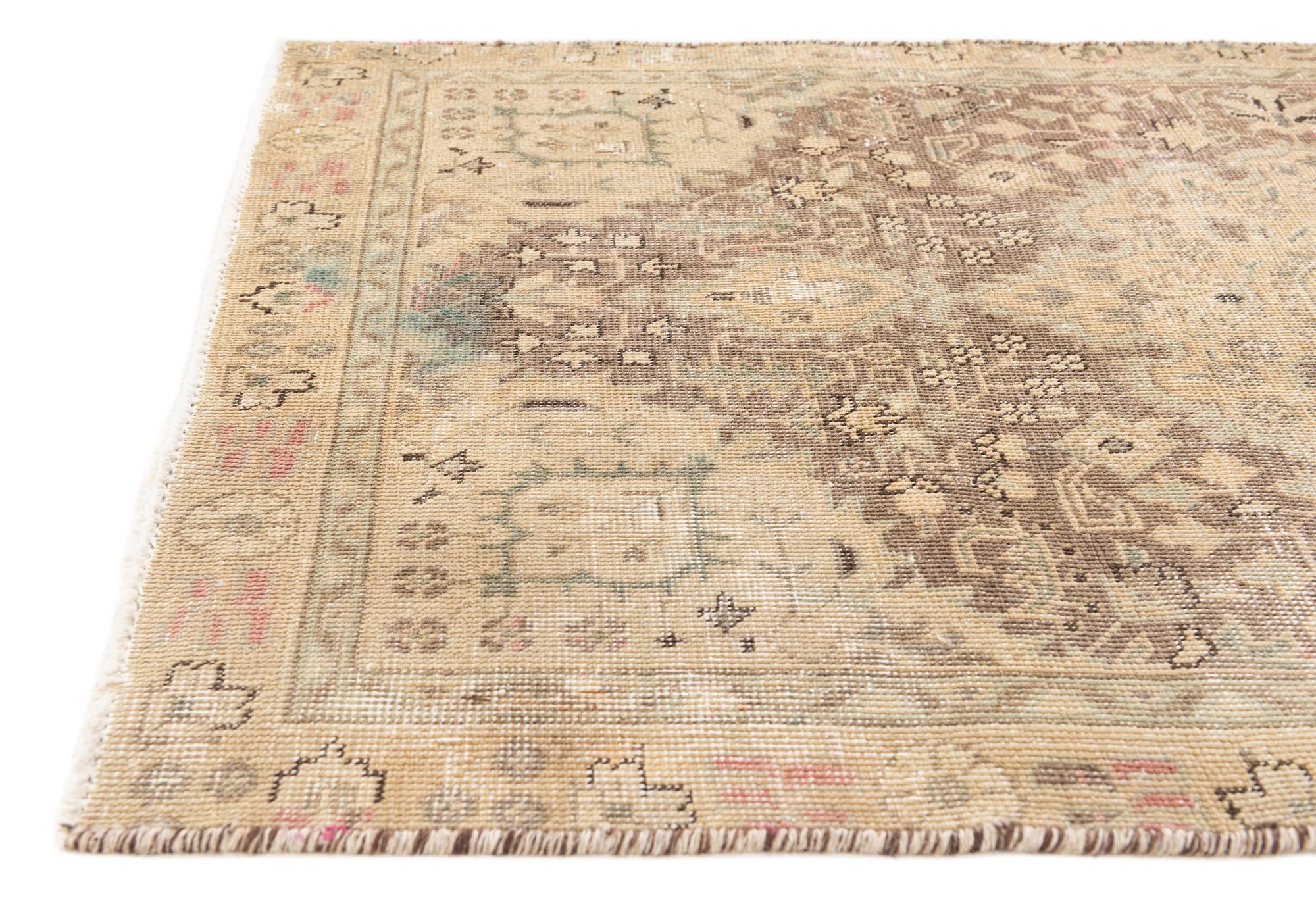 2' 9 x 4' 9 Hand Knotted Ultra Vintage Persian Wool Rug