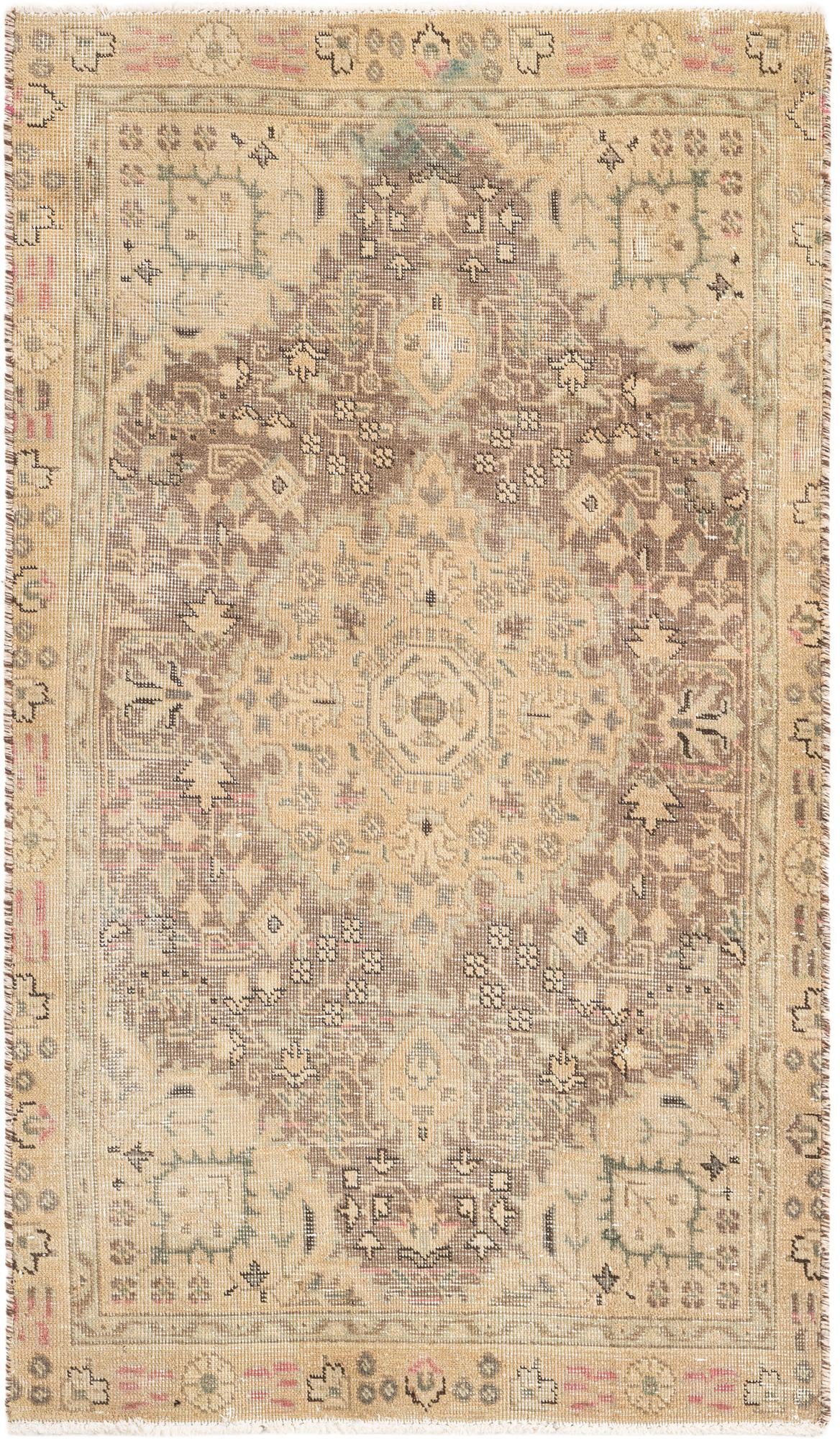 2' 9 x 4' 9 Hand Knotted Ultra Vintage Persian Wool Rug