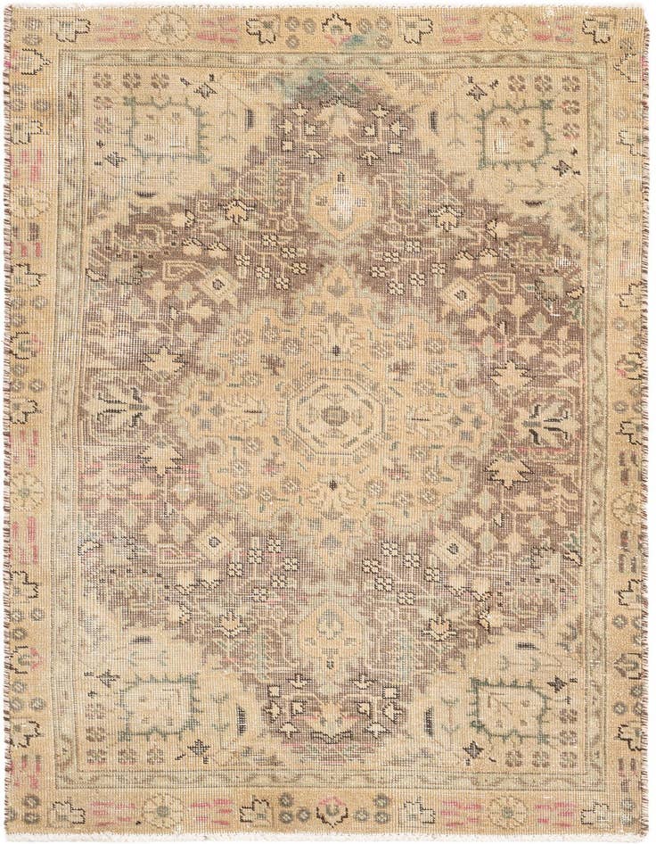 Detail image of 2' 9 x 4' 9 Hand Knotted Ultra Vintage Persian Wool Rug