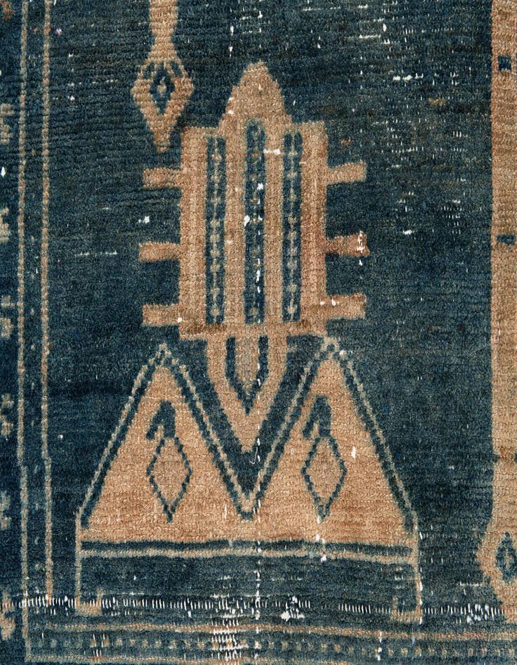 Detail image of 4' 3 x 7'  Hand Knotted Ultra Vintage Persian Wool Rug