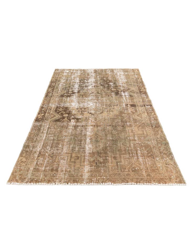 Detail image of 4' 1 x 6' 5  Hand Knotted Ultra Vintage Persian Wool Rug