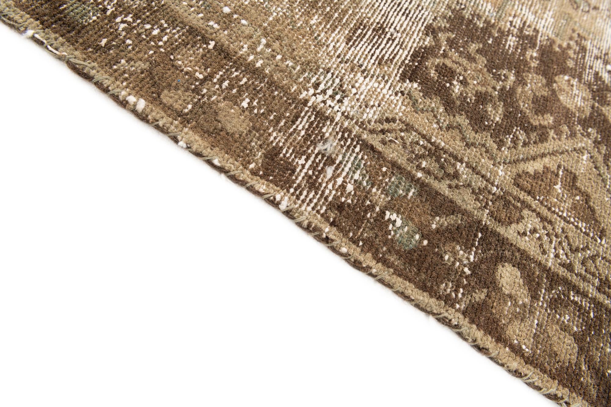 4' 1 x 6' 5 Hand Knotted Ultra Vintage Persian Wool Rug