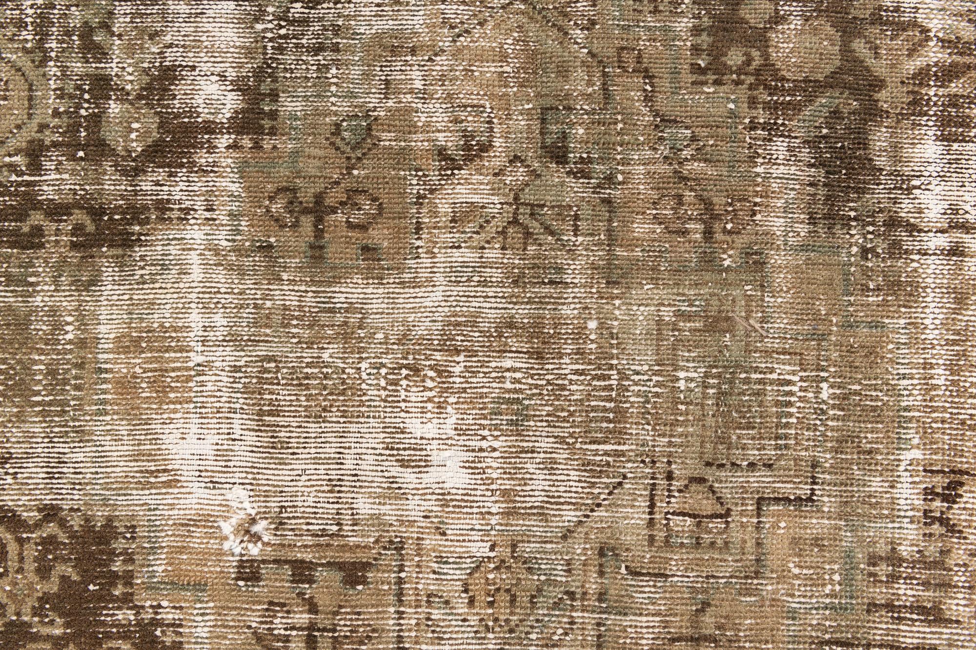 4' 1 x 6' 5 Hand Knotted Ultra Vintage Persian Wool Rug