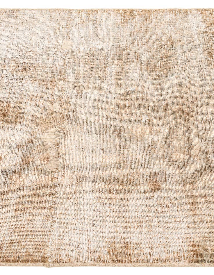 Detail image of 3' 4 x 4' 9  Hand Knotted Ultra Vintage Persian Wool Rug