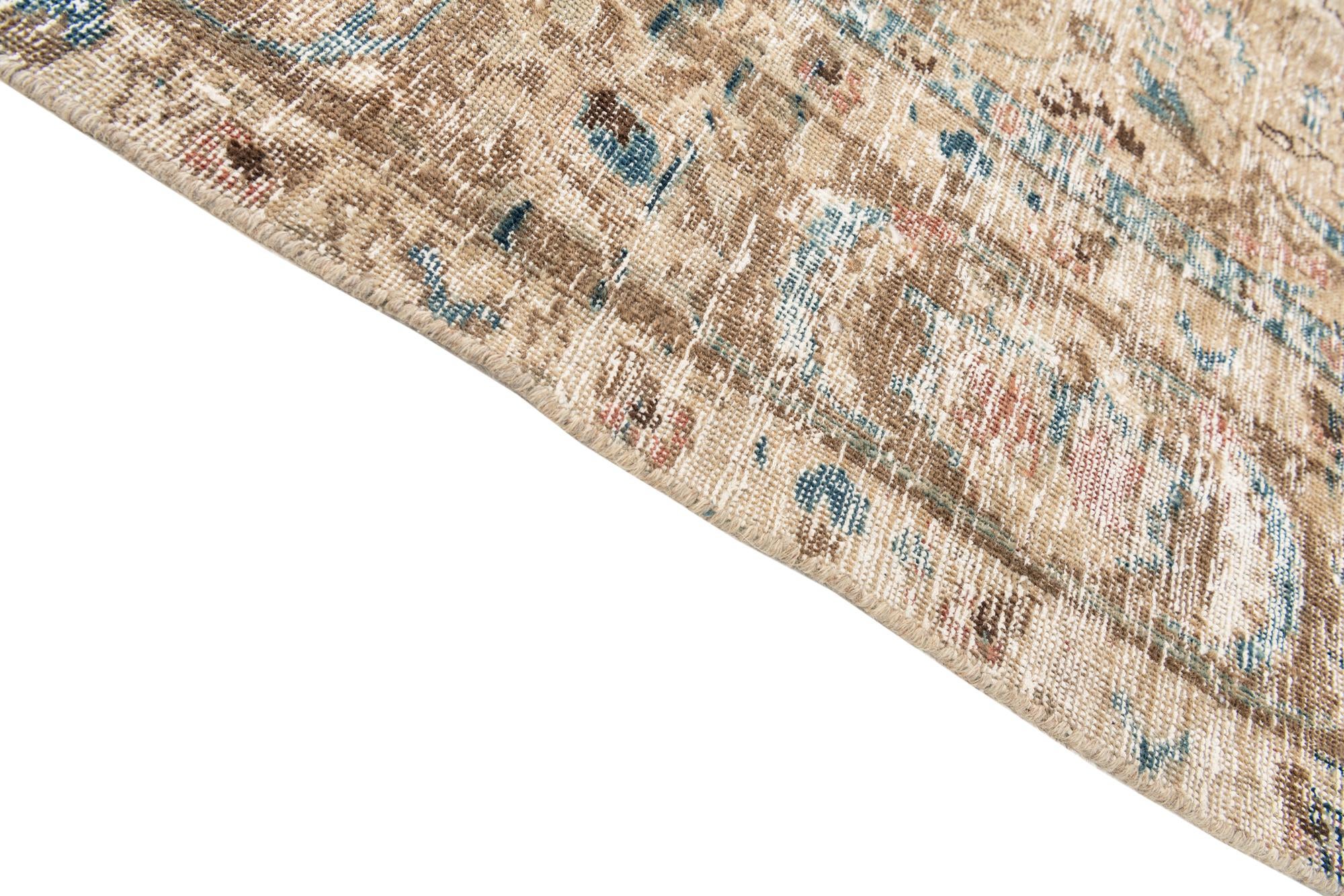 8' x 10' 5 Hand Knotted Ultra Vintage Persian Wool Rug