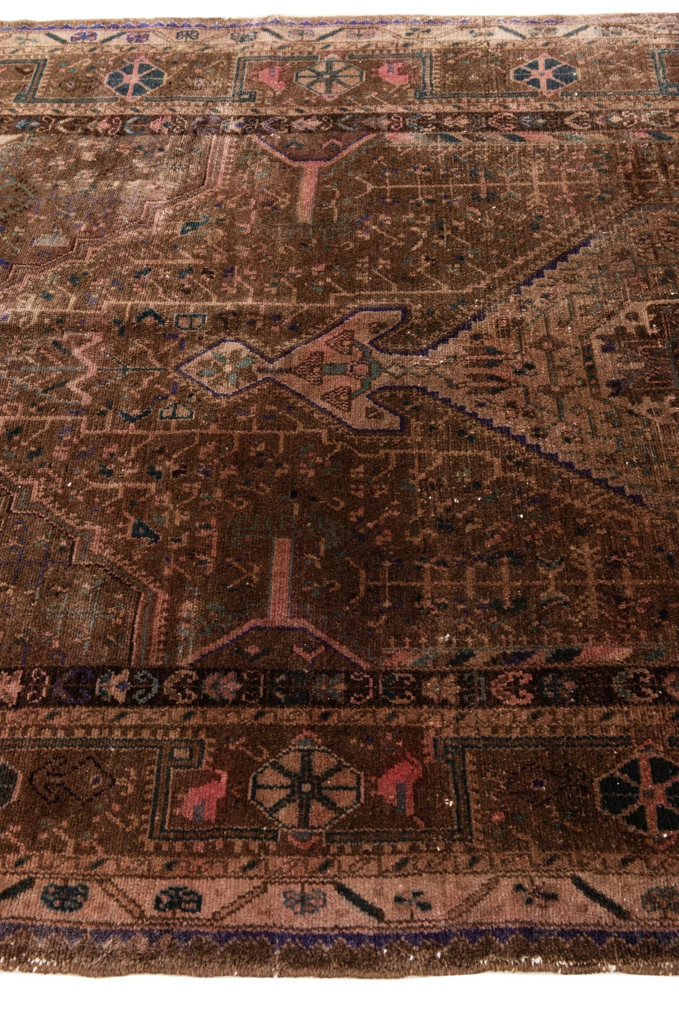 170cm x 295cm anudado a mano Ultra Vintage Alfombra Persa Lana