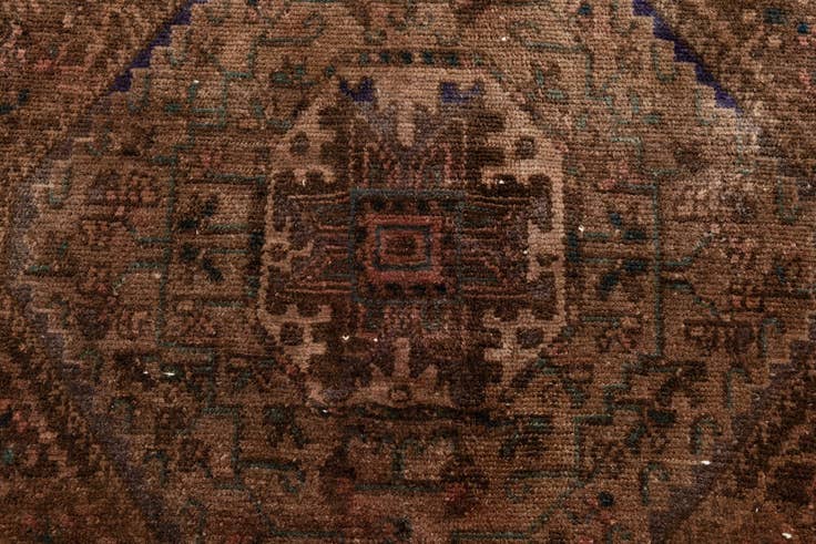 Detail image of 5' 7 x 9' 8 Hand Knotted Ultra Vintage Persian Wool Rug