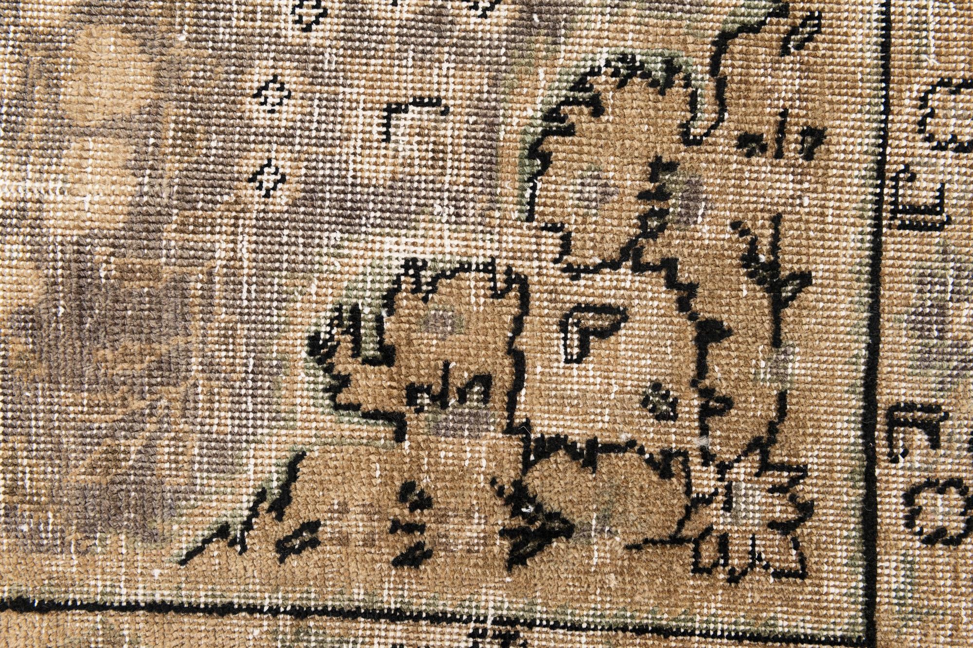85cm x 135cm Hand Knotted Ultra Vintage Persian Wool Rug