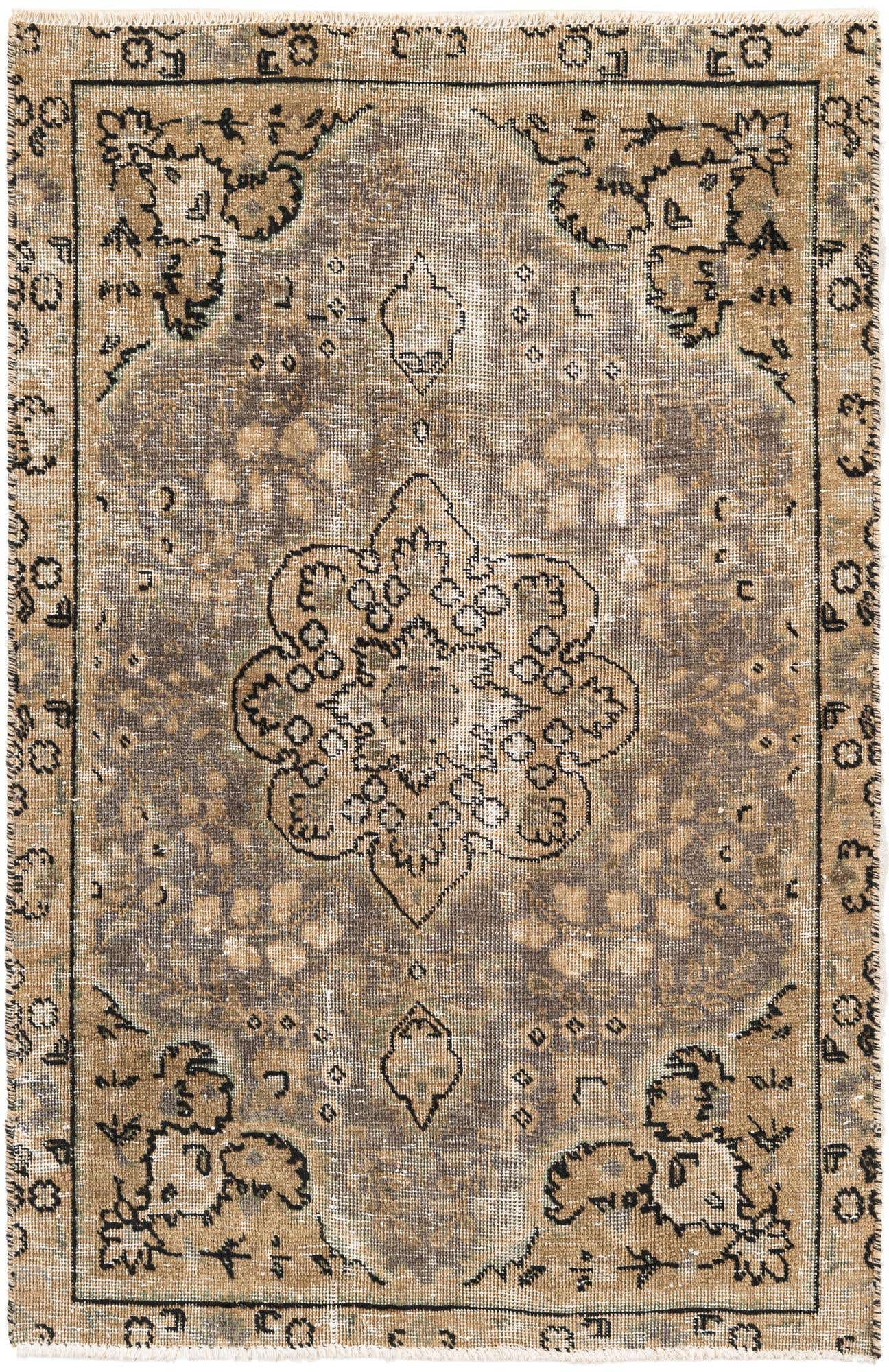 2' 10 x 4' 5 Hand Knotted Ultra Vintage Persian Wool Rug