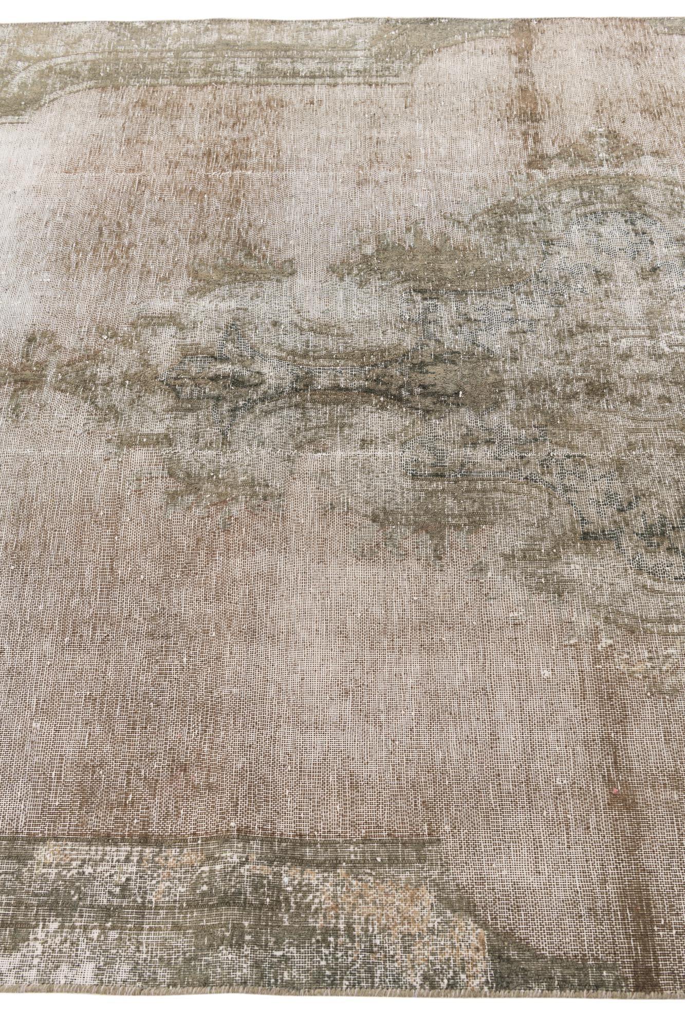 5' 5 x 8' 7 Hand Knotted Ultra Vintage Persian Wool Rug
