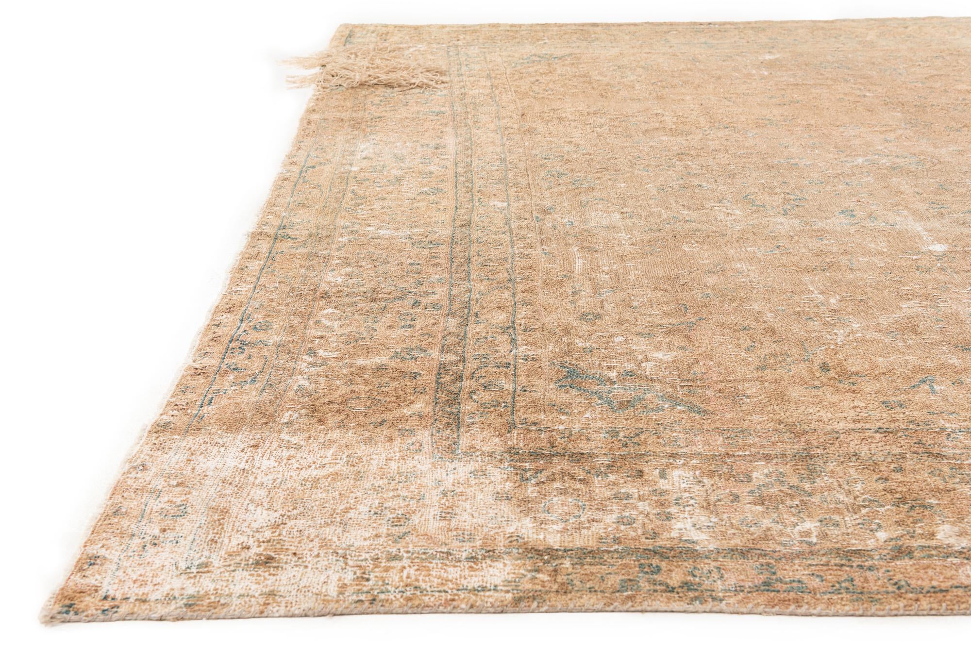 10' 3 x 13' Hand Knotted Ultra Vintage Persian Wool Rug