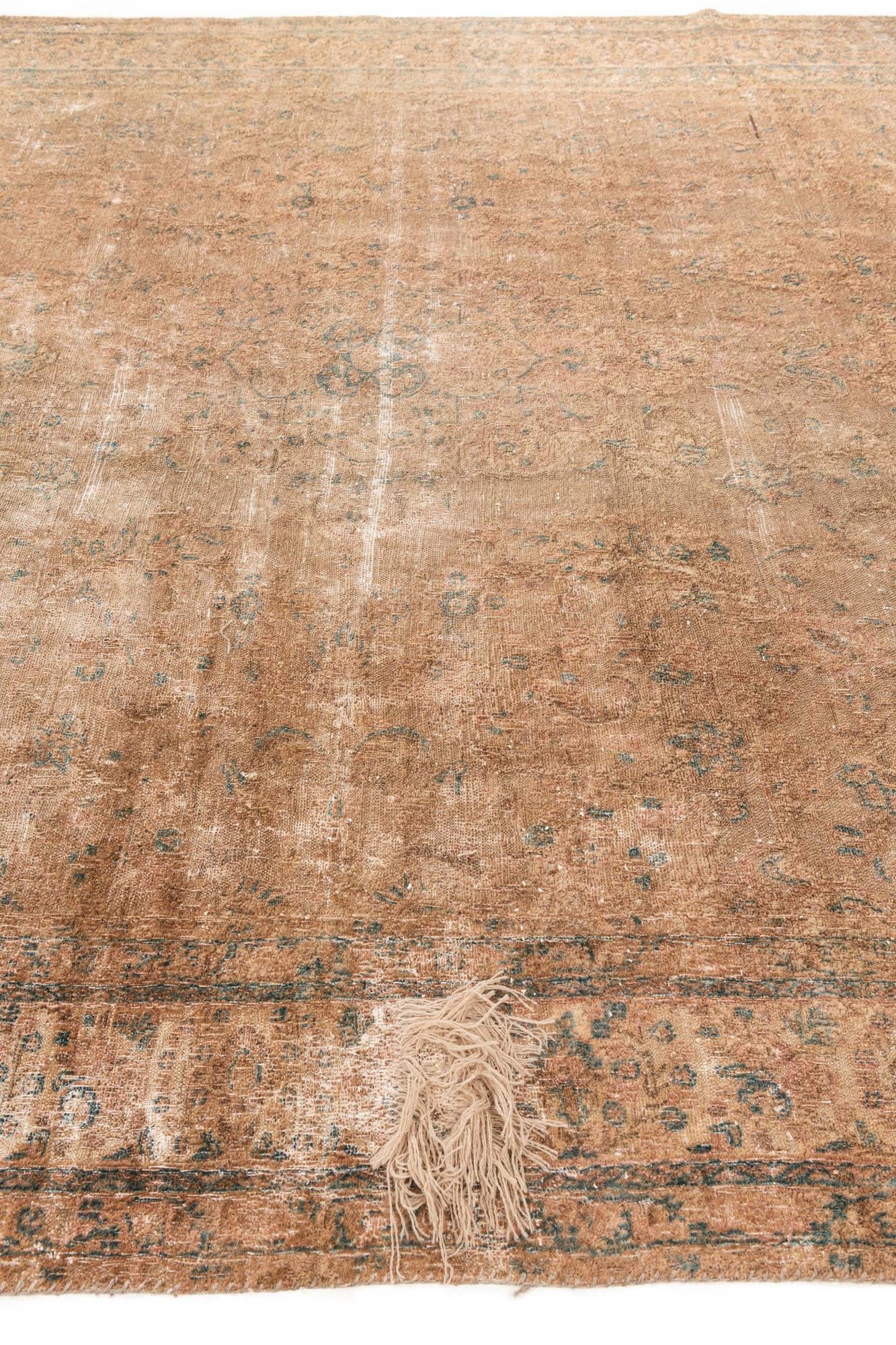10' 3 x 13' Hand Knotted Ultra Vintage Persian Wool Rug